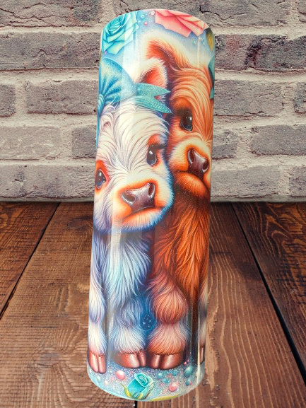 Snuggly 20 oz Highland Cow Tumbler